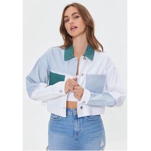 Classy Colorblock Twill Jacket